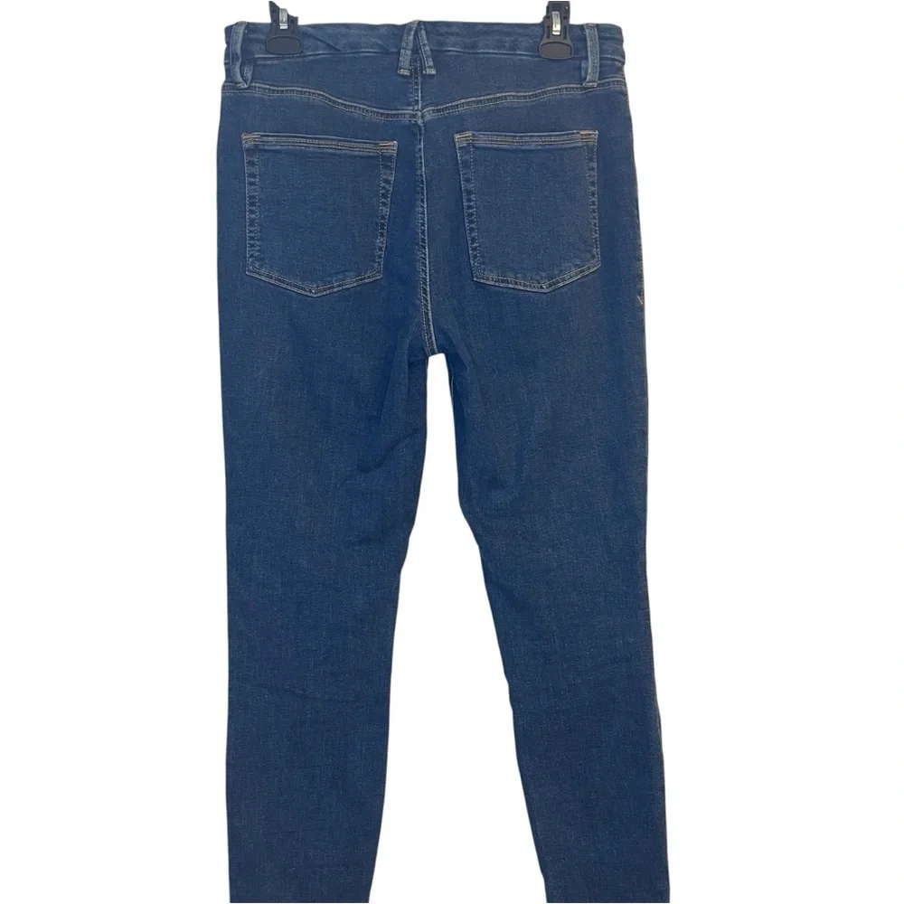 Good American Good Legs High Rise Skinny Jeans Super Stretch- Dark Blue - Picture 4 of 15